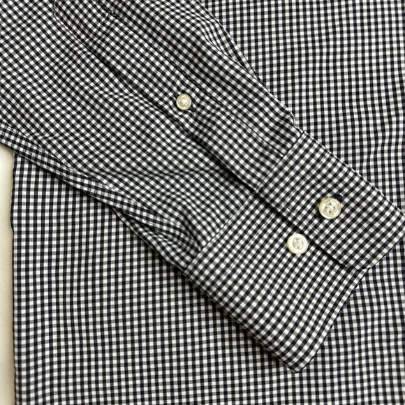 Peter Millar SEC Vanderbilt Commodores Logo Striped L/S Shirt Mens L Black Plaid - Picture 3 of 8